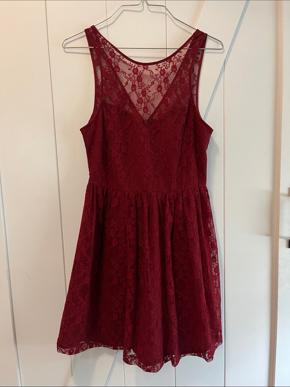 Forever 21 Burgundy Lace Dress